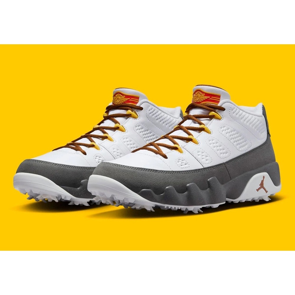 Nike Air Jordan 9 G Golf Low NRG US Open White Cool Grey FN6931-100 Mens Sz 10.5